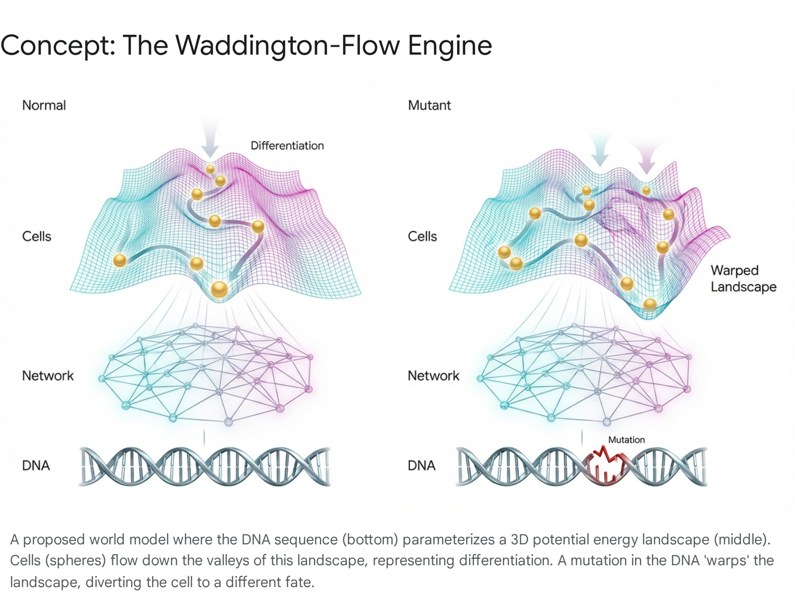 Figure 6: The Waddington-Flow Engine Concept